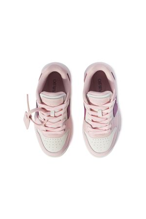 sneakers in pelle rosa OFF WHITE KIDS | OGIA007F24LEA001013C